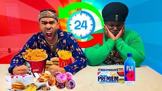 ME AND PRETTYBOYFREDO SWITCHED DIETS FOR 24 HOURS [upl. by Adnohsirk714]