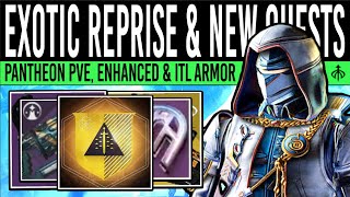 Destiny 2 DOUBLE EXOTIC MISSIONS amp PANTHEON CHALLENGE Curated Armor April Quests Enhanced Perks [upl. by Adnahsat]