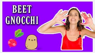 BEET GNOCCHI VEGAN EASY FAST [upl. by Tonye]