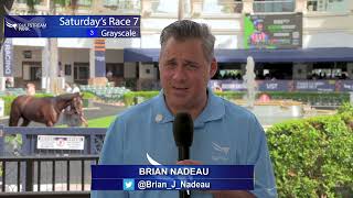 Gulfstream Park Brian Nadeau Previews Saturdays Race 7 [upl. by Ydollem596]