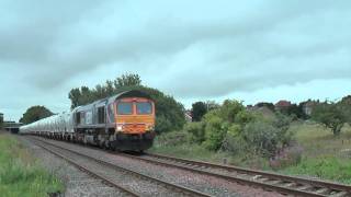 66723 on 6N51 1130 MFO Lynemouth  North Blyth empty alumina hoppers [upl. by Najed]