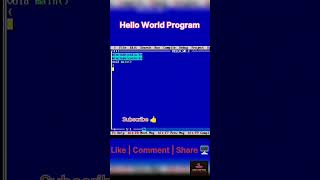 Print Hello World program in turbo C  basic program in C  shorts ytshorts viral [upl. by Ettennan]