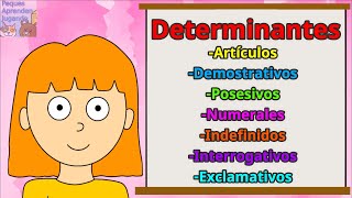 Los determinantes para niños Tipos de determinantes Peques Aprenden Jugando [upl. by Mosa]