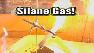 Silane Gas in RamZland🔥 STEM ScienceForKids RamZland Pyrophoric ScienceExperiment [upl. by Nomar]