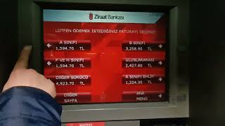 ZİRAAT BANKASI ATMDEN KARTSIZ İŞLEMLER  Ziraat Bankası ATMden Ehliyet Harcı Yatırma [upl. by Rhodia]