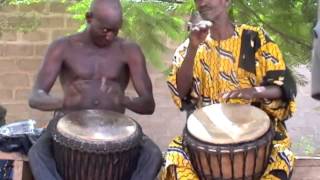 The Late Great Mali Master Drummer Djembe Fola Aruna Sidibe w Brulye Dounbia in Mali HD [upl. by Namad]