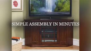 Leick Home 46quot Corner TV Stand Simple Assembly in Minutes [upl. by Zoller]