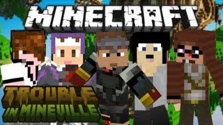 Minecraft Mini Game Trouble in Mineville FIRST TIME w Setosorcerer ChimneySwift amp Co [upl. by Dafodil]