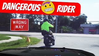 STREET BIKE DRIVES WRONG WAY to Escape Florida Highway Patrol Chase [upl. by Ruhtra]