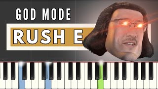 Sheet Music Boss  Rush E  GOD MODE  IMPOSSIBLE Piano Tutorial [upl. by Downe]