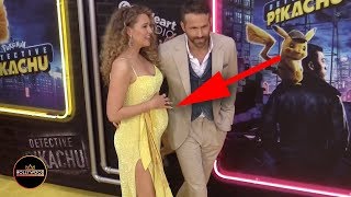 Blake Lively and Ryan Reynolds Surprise Everyone at Pikachu Premiere with Pregnancy Reveal [upl. by Asilam160]