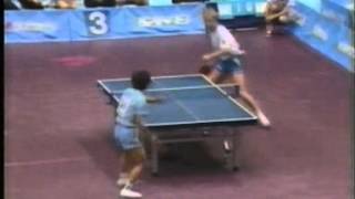 Table Tennis Retro Weltm Schweden m Waldner Persson gegen Grubba u v a [upl. by Yellhsa]