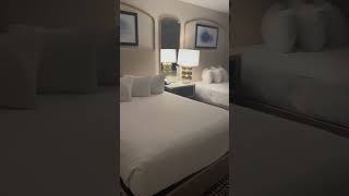 Hotel Paris Las Vegas room tour  500 per one night [upl. by Naerda932]