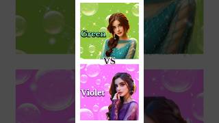 💚Green💚🦋 Vs 🎀 💜Violet 💜 dress 👗 heels 👠 nails 💅 earrings ✨ etc✨❤️ shortvideo [upl. by Nwahsem]