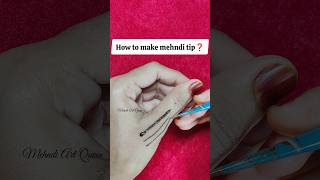 How to make mehndi tip❓mehndi mehndicone mehndidesign heena [upl. by Eillek]