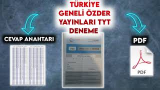 Özder Yayınları Türkiye Geneli Deneme Cevap Anahtarı ve PDF yayınlandı [upl. by Ainuj431]