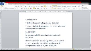 consolidations et normes comptables internationales Introduction [upl. by Ahsetel]