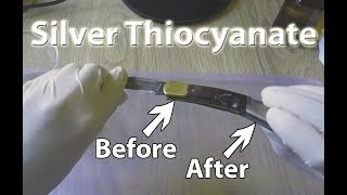 Silver Plating Alternative Thiocyanate  Testing by plating a knife [upl. by Mansur]