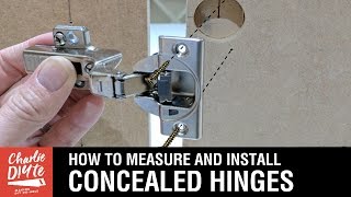 How to Measure amp Install Concealed Hinges on Cabinet Doors [upl. by Hulburt]