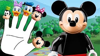 LEGO Mickey Mouse Finger Family Song Nursery Rhymes Lyrics [upl. by Euhsoj]