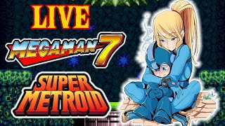 LIVE de Megaman 7 e Super Metroid  Duplo clássico do SNES [upl. by Kobe]