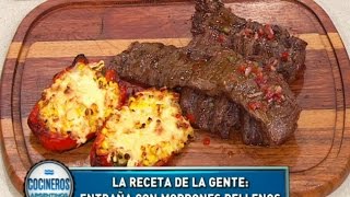 Entraña a la parrilla con morrones rellenos [upl. by Crescin152]