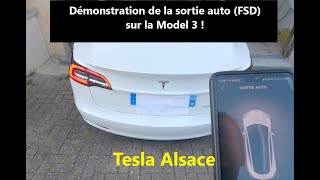 Entrée et sortie automatique FSD dans mon garage et démonstration des fonctions de lappli Tesla [upl. by Bank]