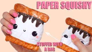 DIY PAPER SQUISHY  HOW TO MAKE A SQUISHY WITHOUT FOAM 21 [upl. by Peirce]