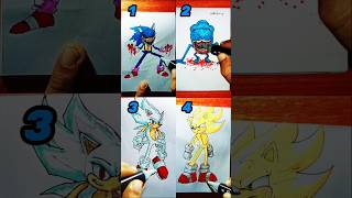 Pendrawing speed Sonic compilation drawing art shorts sonic [upl. by Raff]