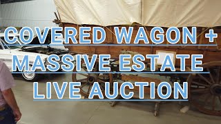 Can you buy a Conestoga wagon at an estate auction Peddle cars antique toyssigns Lets find out [upl. by Eelnodnarb826]