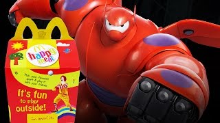 Big Hero 6 Happy Meal Surprise Toys Baymax Hiro Go go Tomago Wasabi Honey Lemon Eggs [upl. by Aratahc943]