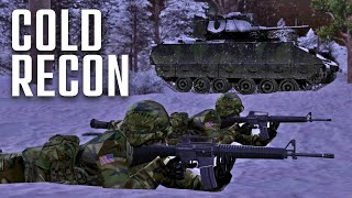 Hunting Soviet Forces In The Cold Winter Night With M3 Bradleys amp M1A1 Abrams Cavalry [upl. by Swarts]