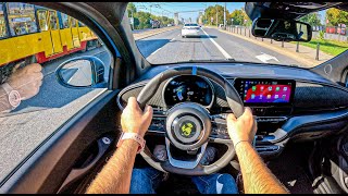 NEW Abarth 500e 155 hp 0100 POV Test Drive 2173 Joe Black [upl. by Raul704]