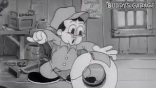 Buddys Garage 1934 Warner Bros Looney Tunes Buddy Cartoon Short Film  Review [upl. by Luapnaej]