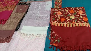 newsupdate nee collection all design colors stoles available only 250 rs 7696516674 br krishna sha [upl. by Siouxie904]