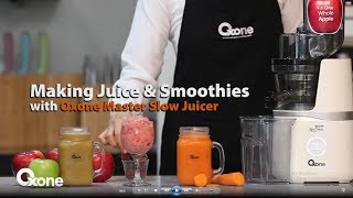 THE REAL JUICES amp SMOOTHIES by Oxone Slow Juicer OX875N [upl. by Buehler]