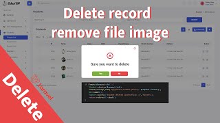 Delete record and remove file in storage Laravel 9 [upl. by Keppel116]