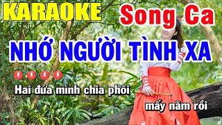 Karaoke Nhớ Người Tình Xa Song Ca Nhạc Sống  Trọng Hiếu [upl. by Ynots]