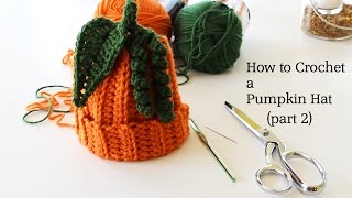 How to Crochet a Pumpkin Hat part 2  03 months baby hat  Crochet Pumpkin 🎃 [upl. by Haym135]