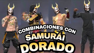 COMBINACIONES CON LA INCUBADORA DE LUNA SANGRIENTA 👹SAMURÁI DORADO👹  FREE FIRE [upl. by Eelirak]