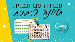 תבנית בCanva לתמונה כיתתית  סרטון הדרכה כיצד להשתמש בתבנית [upl. by Aruam]