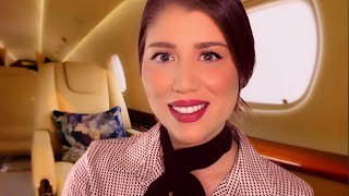 ASMR  Luxury Flight Attendant Personal Attention First Class [upl. by Hinze4]