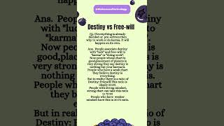 destiny vs free will  Is everything predestined [upl. by Redneval36]