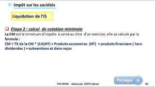 EP 10 fiscalisé impôts sur les sociétés liquidation et recouvrement de lIS 55 [upl. by Haisoj270]