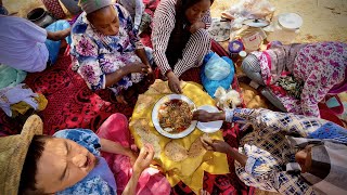 We Tried Ancient Moroccan Food in the Desert 🇲🇦 Merzouga and Khamlia Rare Sahara Village Food Tour [upl. by Rattray83]