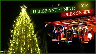 Tenning av 13 meter høye julegrana og julekonsert [upl. by Etteloiv895]