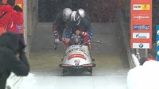 FIBT  4Man Bobsleigh World Cup 20132014  Königssee Heat 1 [upl. by Anayia]