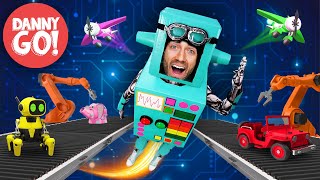 “Robot Energy” Toy Factory Adventure 🤖⚡️ Robot Dance Brain Break  Danny Go Songs for Kids [upl. by Nohtahoj353]