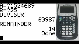 Program Finding Remainder On Your Calculator [upl. by Sirovaj]