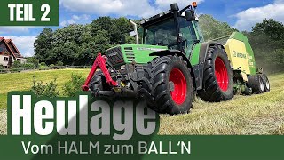 FarmVlog 034  1 Schnitt Heulage vom Halm zum Balln Teil 2 [upl. by Eldoria378]